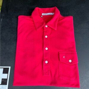 Criquet Men's Bright Red short sleeve Polo with Pocket